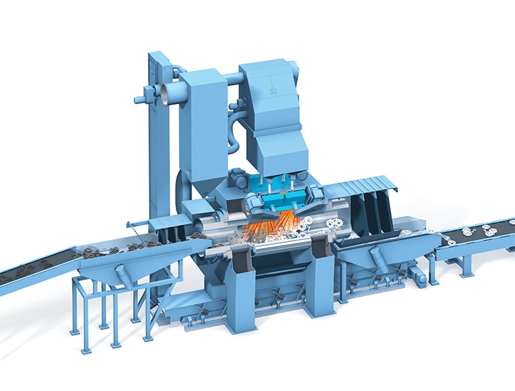 江蘇拋丸機除銹設備 鋼結構軌道通過式拋丸機廠家